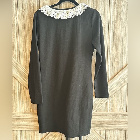 NWOT Contrast Panel Eyelet Embroidery Bodycon Dress - Picture 5 of 5